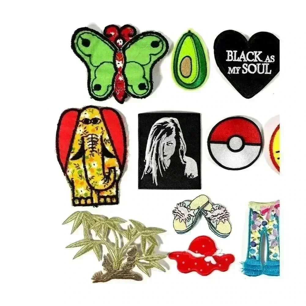 20‎ PC Assorted Sewing Applique Patches Iron on Sew On NEW Mixed